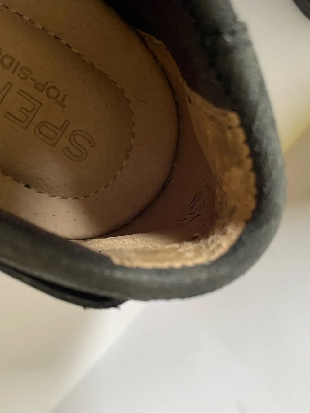 Sperry Women’s Black Leather Comfort Slip -On Boat Shoes Moccasins Flats Size 7